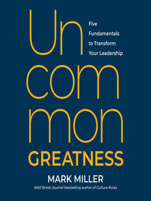 cover image of Uncommon Greatness